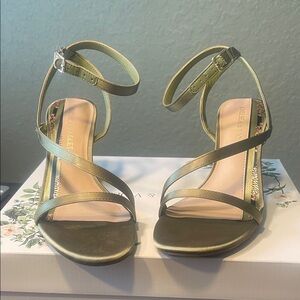 Chelsea & Violet Olive Strappy Heels